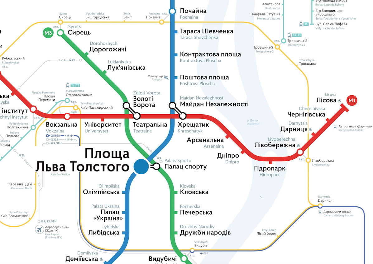 Карта метро киева с улицами и номерами домов и станциями метро