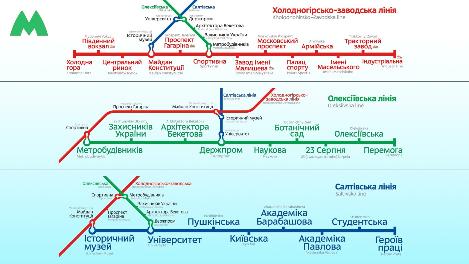 Карта метро харькова